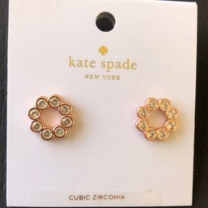 Kate Spade Round Stone Crystal Small Stud Earrings